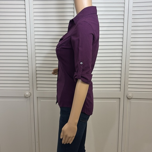 NWT James Perse Three-Quarter Sleeve Button-Up Shirt Small - Picture 10 of 13